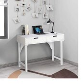 Wholesale - WHITE WOOD DESK WITH 2 DRAWERS C/P 1, UPC: NO UPC